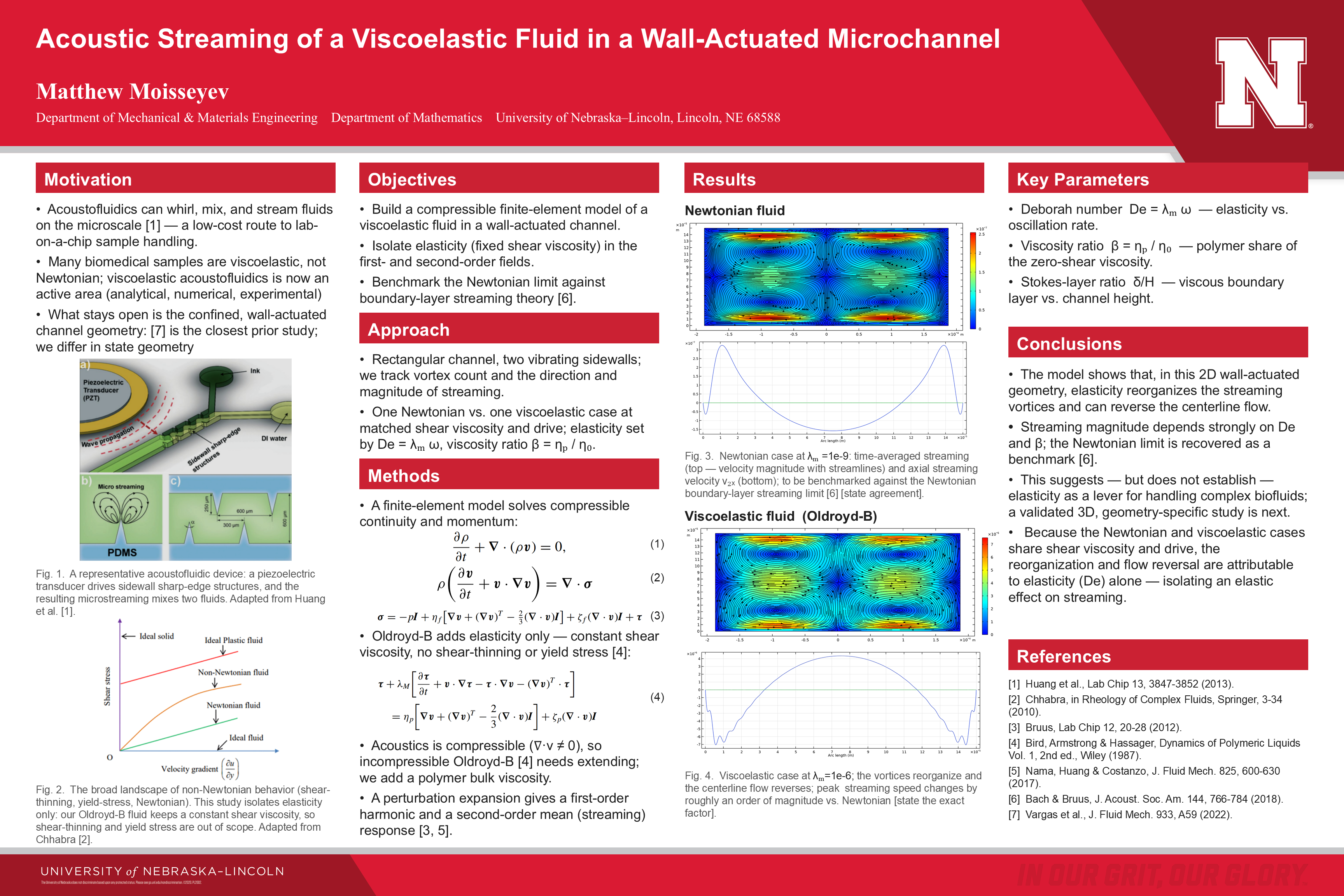 Acoustic Streaming of a Viscoelastic Fluid in a Wall-Actuated Microchannel